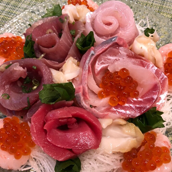 お祝いに お刺身の花盛り ケーキ盛り レシピ 作り方 By St1225 楽天レシピ お祝いに お刺身の花盛り ケーキ盛り レシピ 作り方 By St1225 楽天レシピ